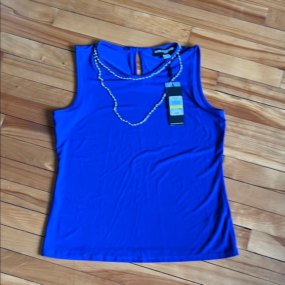 Karl Lagerfeld vibrant blue sleeveless top